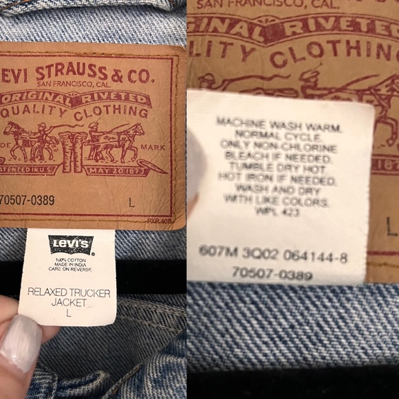 LEVI’S Men’s Relaxed Trucker Denim Jacket Medium Wash Oversized Sz L - Picture 3 of 9